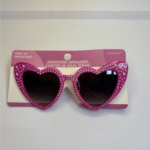 Valentine Sun Glasses Hot Pink With Diamond 💎 Stones